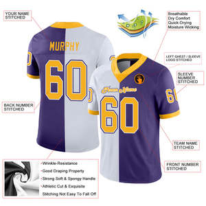 Maillot de football américain personnalisé, tenue haute performance, uniforme respirant à séchage rapide pour tournoi d'entraînement et utilisation en équipe de club - Product Image 2