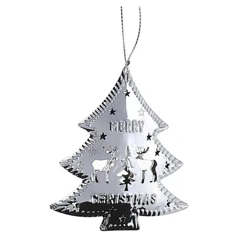 Hot Selling Customize Metal Ornaments Decoration Custom Home Pendant Hanging X Mas Tree Ornament For Festive Decor