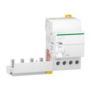 Dispositivo di Protezione da Sovratensioni Schneider Electric A9Q26425 Vigi IC60 4P 25A 500mA Tipo A, Blocco Aggiuntivo per Protezione da Dispersione a Terra - Product Image 1