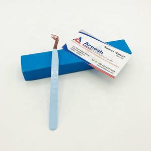 แหนบต่อขนตาปลอมทำจากสแตนเลสสำหรับเด็กสีโรสโกลด์ปลายเส้นใยปลายแหลมทนทาน - Product Image 6