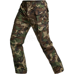 Men's Logo-Imprinted Cotton Elastic Multi-Pocket Outdoor Cargo Work Pants Water-Proof Streetwear for Outdoor Activities - Product Image 4