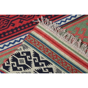 2.6x8.1 ft <b>Runner</b> Turkish Vintage Rug, <b>Red</b> Plants & trees Wool Rug - Product Image 4