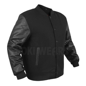 Chaqueta Universitaria Personalizada de Estilo Único, Chaqueta Universitaria de Color Sólido en Existencia - Product Image 2