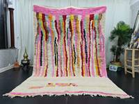 Grand tapis Boujaad 6x9 tapis marocain en laine fait main berbère rose orange Boho Design abstrait confortable tapis de grande surface bureau chambre