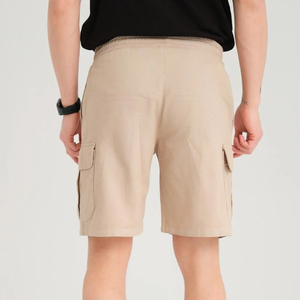 Top vente 100% coton sergé Shorts décontracté Shorts de course de haute qualité à la mode mi-taille poches latérales personnalisé respirant court - Product Image 5