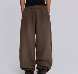 Pantalones de chándal en blanco de lana de algodón 100%, pantalones de chándal con bolsillo personalizados lavados con ácido, pantalones de chándal desteñidos al sol, pantalones de hombre lavados - Product Image 5