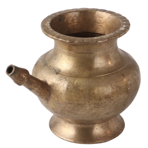 Lota de Latón Puro Vintage de Alta Calidad con Acabado Pulido para Uso en la Cocina, Artículo de Cocina Árabe Antiguo - Product Image 2