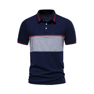 Fait sur mesure 100% coton hommes Golf pour chemises haute qualité respirant tricoté à manches courtes solide motif conception - Product Image 1