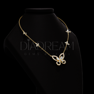 Collier papillon en argent Sterling 925 à la mode bijoux fins Moissanite diamant collier de mode cadeaux et fiançailles - Product Image 5