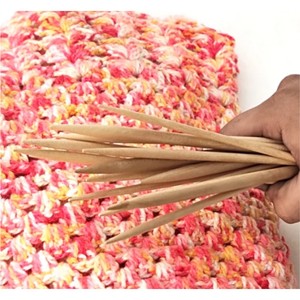 Prix d'usine, vente en gros : Ensemble d'aiguilles à tricoter en bois pointues de 10-14 pouces avec embout clochette, accessoire de confection, outils de tricot - Product Image 4