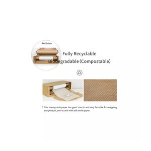 Papier kraft biodégradable, entièrement recyclable et écologique, enveloppe en nid d'abeille, matériau en bois, film de protection en carton - Product Image 2