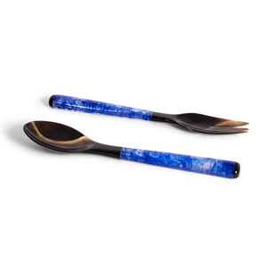 Juego de 2 cubiertos de resina con mango naranja, cuchara, tenedor, cubiertos, herramienta para ensalada, utensilios de cocina, vajilla de mesa, el mejor uso - Product Image 6