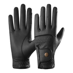 Gants d'équitation d'hiver tendance de haute qualité, légers et faciles à porter, en cuir synthétique, protection complète des doigts, sécurité - Product Image 1