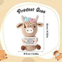 Jouet en crochet fait main de haute qualité, design Art Déco, poupée vache en crochet, objets décoratifs