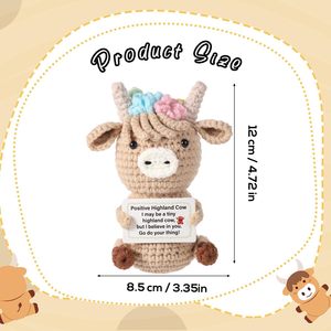 Jouet en crochet fait main de haute qualité, <span class=keywords><strong>design</strong></span> Art Déco, poupée vache en crochet, objets décoratifs - Product Image 5