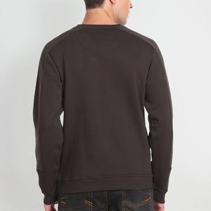 Sudadera de Hombre Talla Europea OEM, Gruesa, Diseño Sólido, Moda Urbana, Bordado 3D, Logotipo Serigrafiado, Camiseta Lisa Teñida - Product Image 2