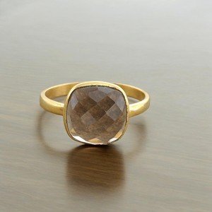 <b>Indian</b> Handmade 925 Sterling Silver Party Wear <b>Ring</b> with Natural Stone Bezel Setting - Product Image 1