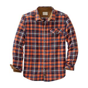 เสื้อเชิ๊ตผ้าสักหลาดลายสก็อตสำหรับฤดูใบไม้ร่วงผ้าฝ้าย100% โลโก้ออกแบบได้ตามต้องการ - Product Image 1