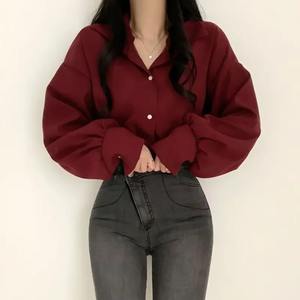 เสื้อผู้หญิงมีสไตล์ใหม่ฤดูร้อนเสื้อเชิ้ตผู้หญิงระบายอากาศเสื้อคอตตอน100% น้ำหนักเบาอินเทรนด์เสื้อพับลง - Product Image 2