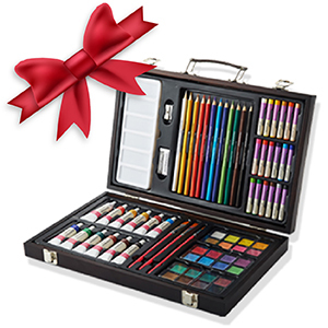 Juego de Arte de Lujo para Niños de 73 Piezas con Pasteles al Óleo, Marcadores, Acuarelas y Lápices de Colores, en Caja de Madera Portátil con Asa, Certificado EN71 - Product Image 2