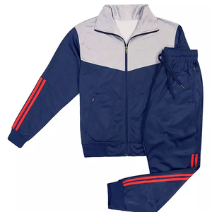 Ensemble de vêtements 2 pièces avec logo personnalisé Costumes de jogging pour hommes à manches longues avec fermeture éclair réglable à la mode - Product Image 4