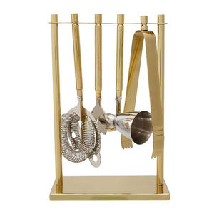 Lujoso juego de Bar hecho a mano en metal y diseño de madera con acabado chapado en oro perfecto para bodas elegantes y eventos de hotel - Product Image 6