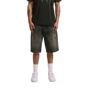 กางเกงยีนส์ขาสั้นผู้ชายสไตล์ใหม่สั่งทำพิเศษ แต่งขาดแบบดิสเทรส สีพื้น ผลิตในปากีสถาน มีจำหน่ายแล้ว - Product Image 3