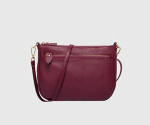 Handmade <b>Leather</b> Crossbody <b>Bag</b> for Women LCS-0098 Zipper Closure Messenger Shoulder Purse Ladies' Handbag Gift - Product Image 1