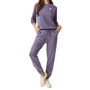 Sudadera de invierno con forro polar de poliéster/algodón de gran tamaño para mujer, 300g, venta al por mayor, logotipo bordado, gota frontal - Product Image 1