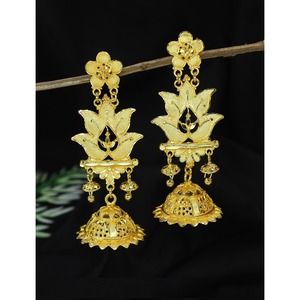 Pendientes chapados en oro de diseño antiguo, venta al por mayor africana, pendientes especiales de moda de lujo de Dubái Middle Est para mujeres y niñas nupciales - Product Image 4