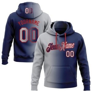 Sweat-shirt à capuche personnalisé pour homme, dégradé bleu-gris, nom de l'équipe 00, impression par sublimation, poche, vêtement décontracté - Product Image 1