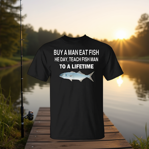 T-shirt « Apprenez à un homme à pêcher pour qu'il mange du poisson et enseigne à un homme à pêcher chaque jour » - Product Image 3