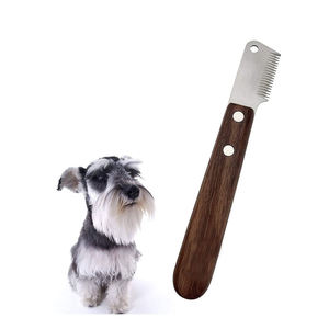 Cuchillo pelador para el cuidado de perros, mango de madera, herramientas antideslizantes de acero inoxidable para el cuidado de mascotas - Product Image 3