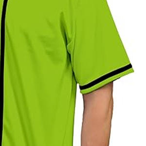 Venta al por mayor de Camisetas Personalizadas con botones de béisbol cosidas para hombres, mujeres, jóvenes y niños, uniforme deportivo, camiseta de béisbol personalizada - Product Image 3