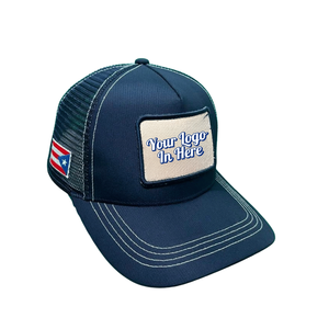 <b>Promotional</b> <b>Cap</b> Poly Mesh Baseball Sports <b>Caps</b> with Custom Logo Embroidery on Patch Trucker <b>Hats</b> Headwear From Vietnam - Product Image 1
