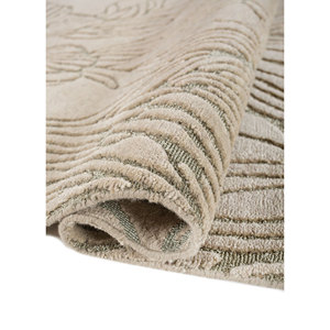 Alfombra de Lana Azalea Ivory Anudada a Mano con Patrón Floral de Seda, Diseño Clásico Nuevo para Sala de Estar y Dormitorio -Aiwz-1003 - Product Image 2