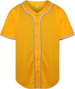 Hip Hop Hipster Blank Plain Button Down Jersey Men and Women's Sports Uniform Baseball & <b>Softball</b> Wear Shirt Baseball Jersey - Product Image 1