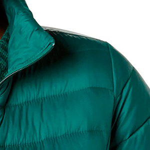 Veste matelassée bleu sarcelle personnalisée pour femmes Tissu à mémoire de forme respirant Couleur accrocheuse Vestes matelassées surdimensionnées pour femmes - Product Image 6