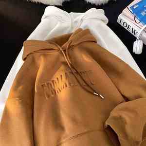 Sudadera con Capucha Gruesa de Venta Caliente, Sudadera con Capucha con Logotipo Personalizado en Relieve para Hombre, Sudadera con Capucha con Bordado 3D Personalizado y Estampado en Serigrafía - Product Image 2