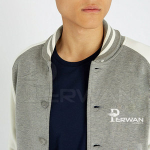 Logo personnalisé veste pour hommes de qualité supérieure à manches longues Style de rue avec col montant vêtements à la mode Letterman - Product Image 3