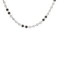 Montresor Infini Vintage Collier chaîne en or véritable 22 carats AU750 or blanc 48 cm de long 4,71 g pour femme, fiançailles, anniversaire, mariage