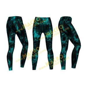 Pantalons de yoga formels pour femmes, leggings de sport sans couture à taille haute, design à contraste élevé, extensible, confortable, sublimation - Product Image 6