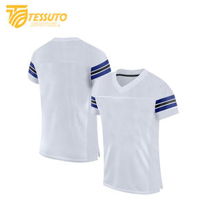 Vêtements de sport imprimés partout Chemises de football classiques vintage Maillot de football personnalisé T-shirt de football à col en V pour hommes - Product Image 2