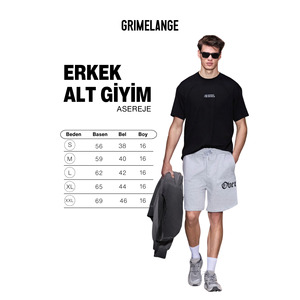 GRIMELANGE ASEREJE Short pour homme en coton biologique 100% avec détails imprimés, double poche et cordon de serrage - Product Image 6