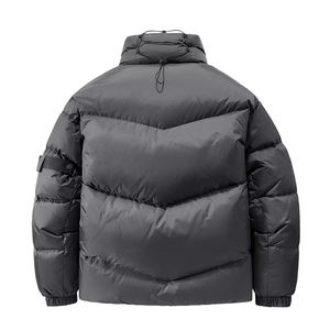 Veste matelassée de haute qualité OEM pour hommes, chaude pour l'hiver, veste en duvet à fermeture éclair de grande taille - Product Image 2