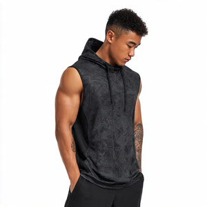 Men's Gym <b>Sleeveless</b> <b>Hoodies</b> Top Workout Fitness Singlet Hooded Top Muscle Fit Fitness Wear <b>Sleeveless</b> <b>Hoodies</b> Mens - Product Image 3