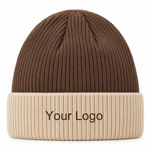 Hot Selling High Quality <b>Wool</b>/Cotton Material Breathable <b>Beanie</b> Hats for Adults Outdoor Winter Warm Use - Product Image 1