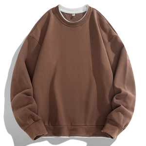 430g Round Neck 100% Cotton Fleece Sweatshirt for Men Winter Sportswear Pullover Casual Fashion Hip Hop Hoodies Streetwear <b>Top</b> - Product Image 1