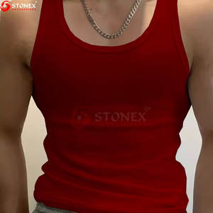 Vente en Gros Logo OEM Personnalisé Respirant Haute Qualité Polyester/Coton Sports Hommes Entraînement Gym Musculation Débardeur Gilet Singlet - Product Image 4