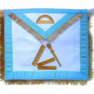Maçonnique Grand Lodge Maître Mason Tablier Brodé À La Main En Gros À Bas Prix Bon Matériel - Product Image 1